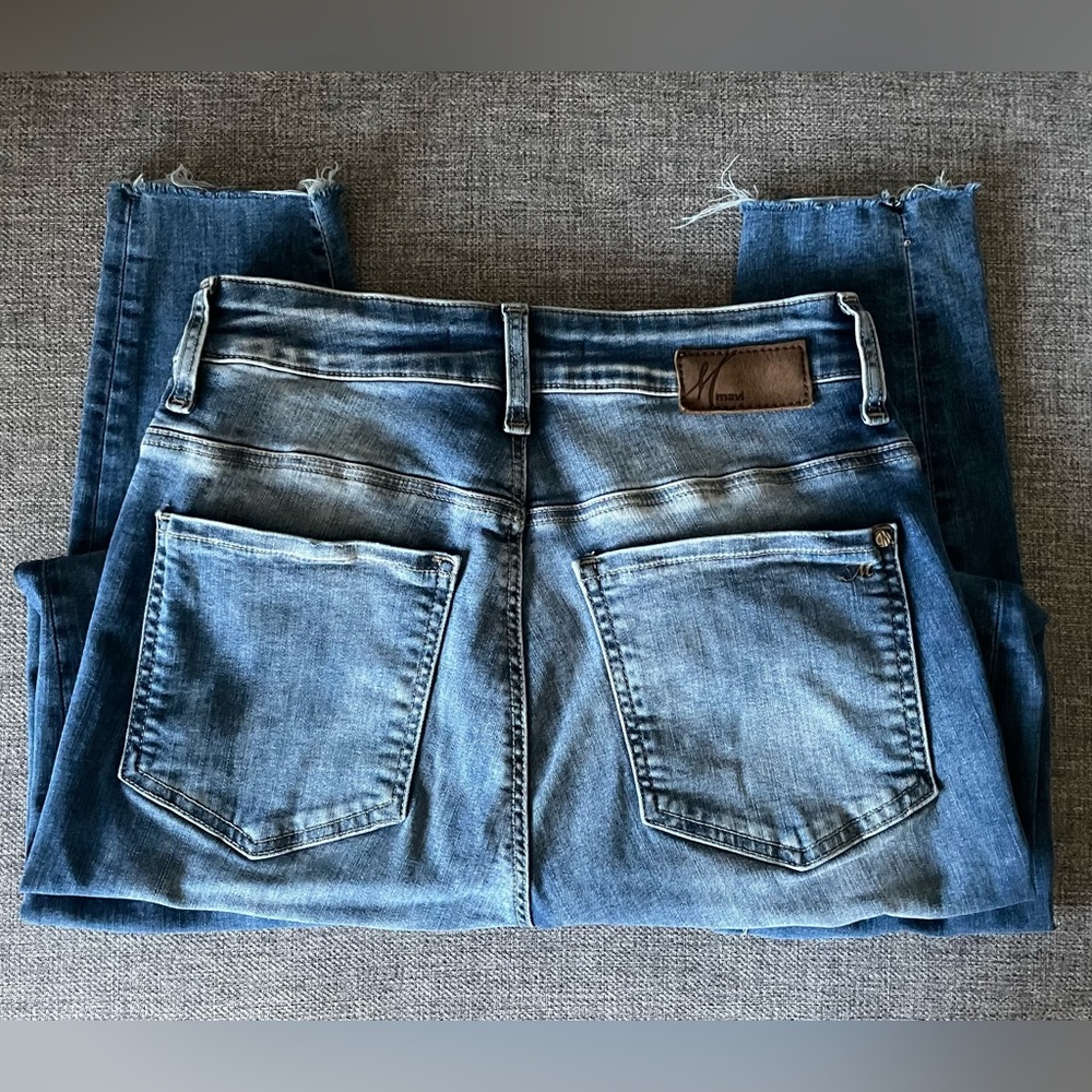 Mavi "Alissa" Distressed Medium Wash Skinny Jeans - Picture 6 of 8
